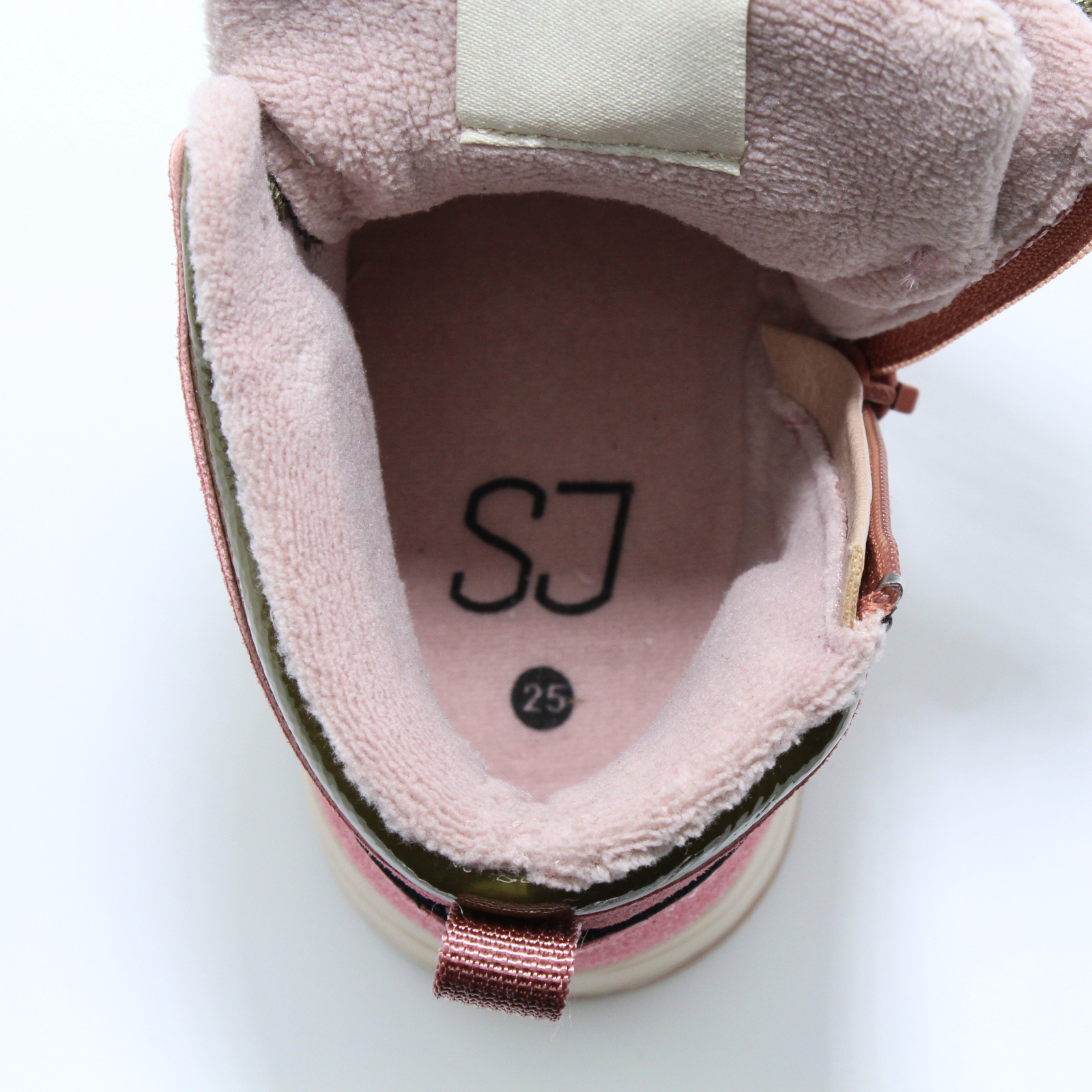 Ghete fete SJ 649238, Warm line, roz, piele ecologica, marimi 24-32 EU