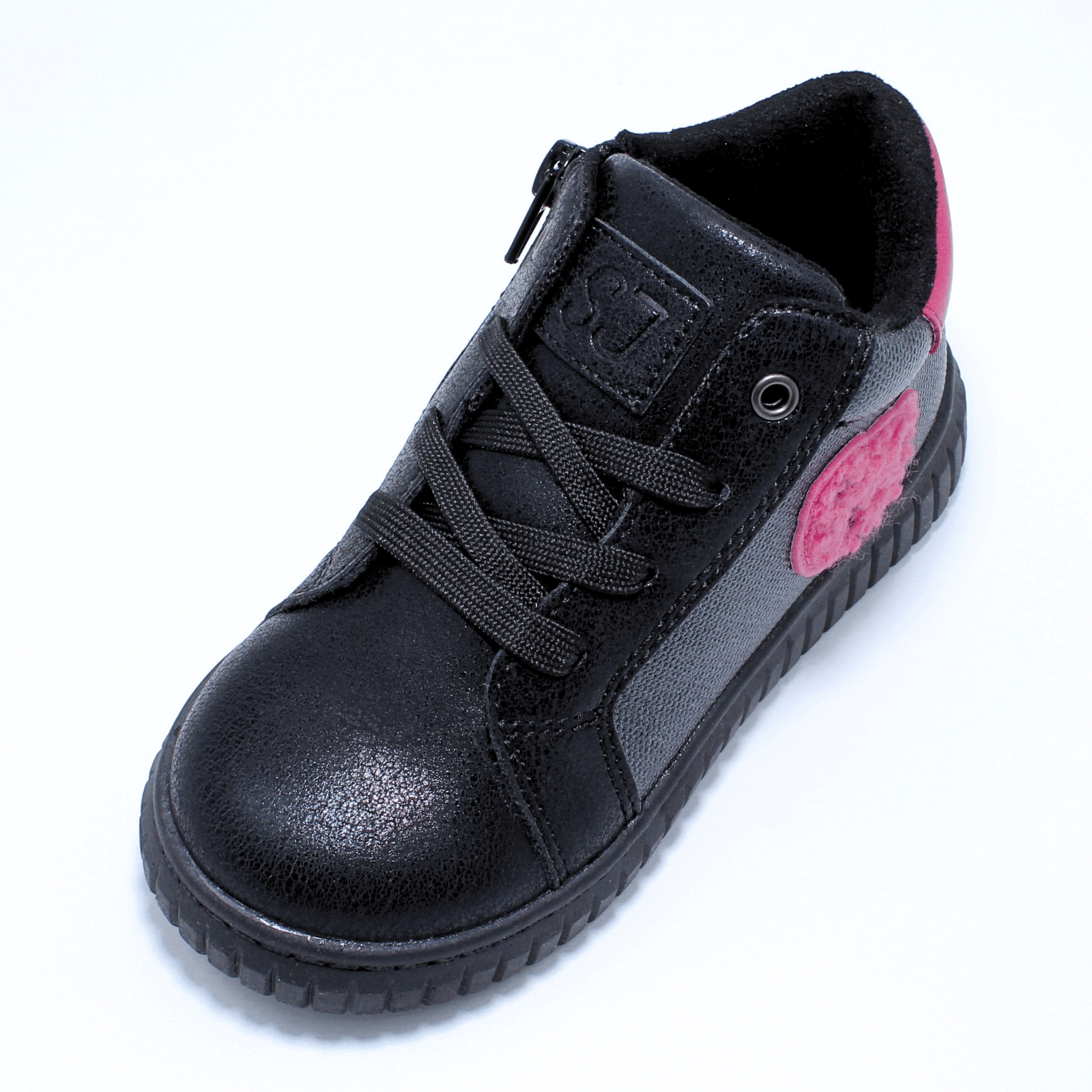 Ghete de toamna SJ 639251 Soft Touch, negru-fucsia, marimi 20-26 EU