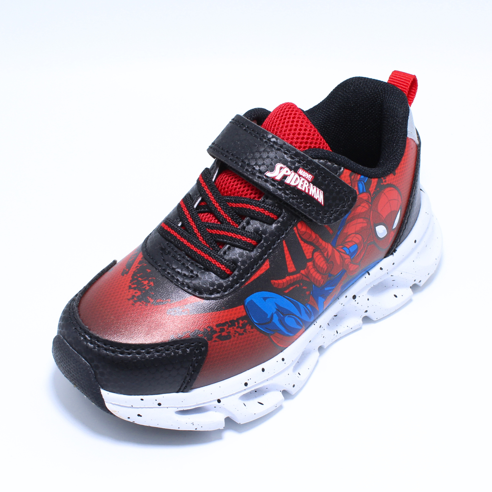 Pantofi sport cu luminite Spiderman, 015325 negru-rosu, marimi 25-33 EU