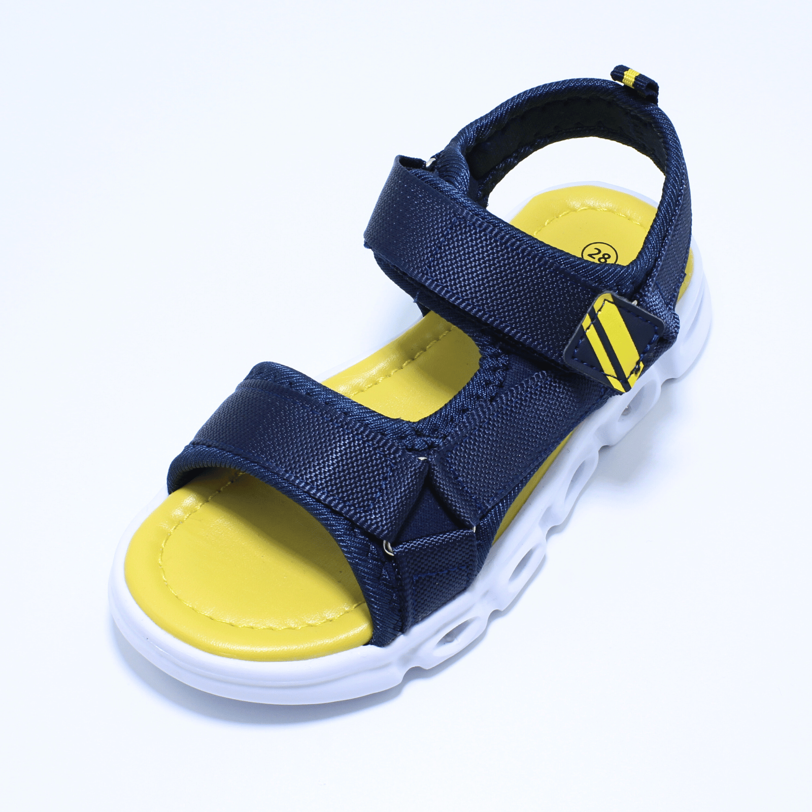 Sandale baieti cu luminite LED Happy Bee 977650, navy, 28-35