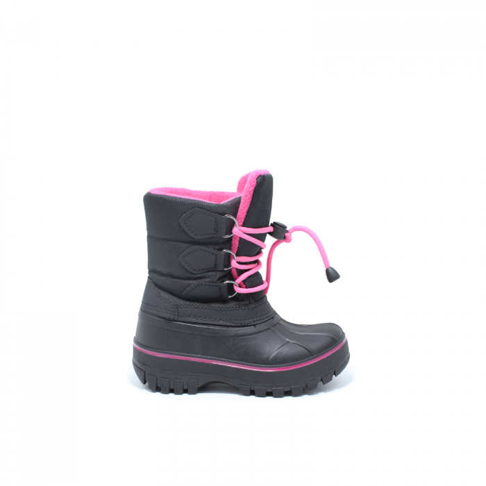 Cizme zapada impermeabile pentru copii, Happy Bee 185143, negru-fuchsia, 28-35 EU [2]