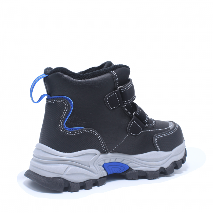Ghete baieti Happy Bee 847000, piele ecologica, negru, marimi 28-35 [4]