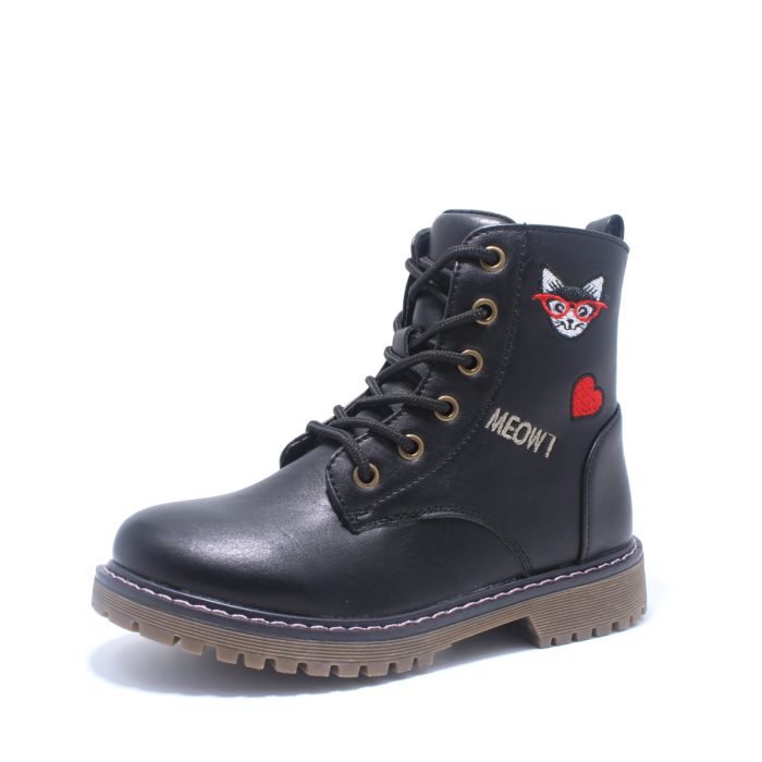Ghete fete Happy Bee 850890, piele ecologica, negru, marimi 28-35 [3]