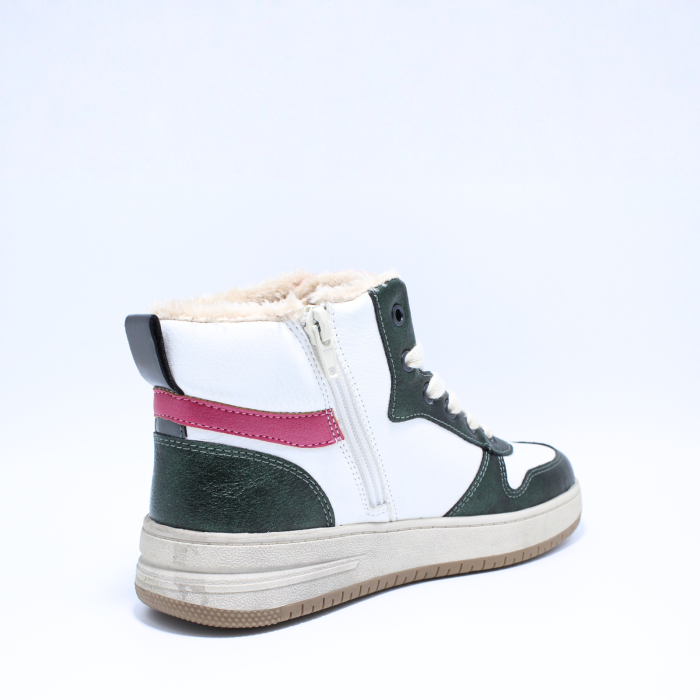 Ghete imblanite fete SJ 637848, Warm line, verde inchis, piele ecologica, marimi 35-39 EU [4]