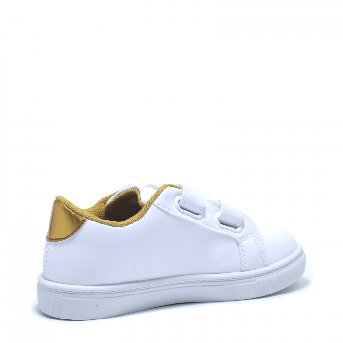 Pantofi albi fete D.T. New York 866700, inimioare aurii, marimi 25-30 [3]