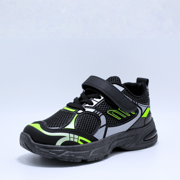 Pantofi sport Astonic Sport 0040240, negru-verde, marimi 31-36 EU [3]