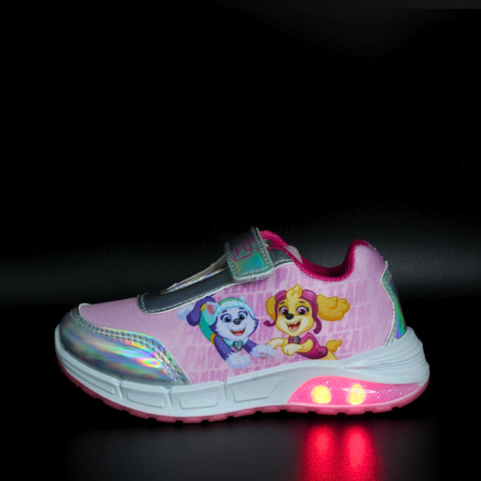 Pantofi sport cu luminite Paw Patrol, roz-argintiu, marimi 24-30 [2]