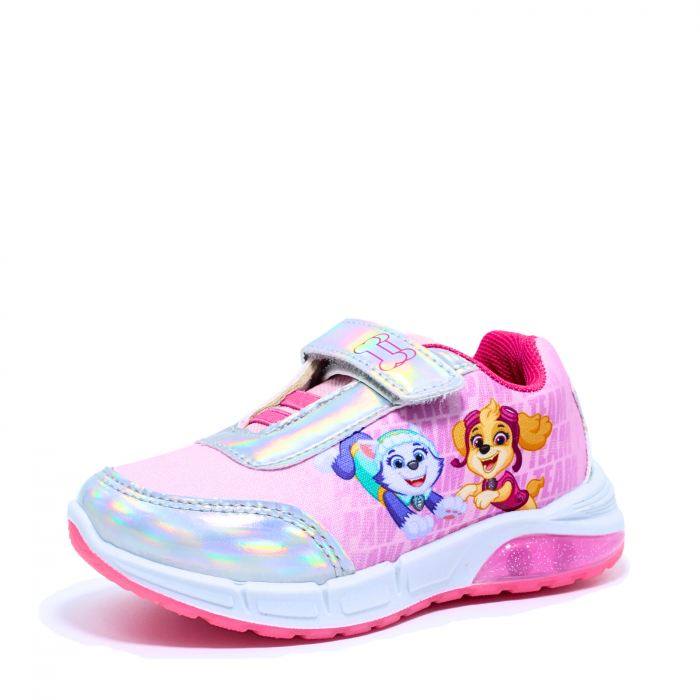 Pantofi sport cu luminite Paw Patrol, roz-argintiu, marimi 24-30 [4]