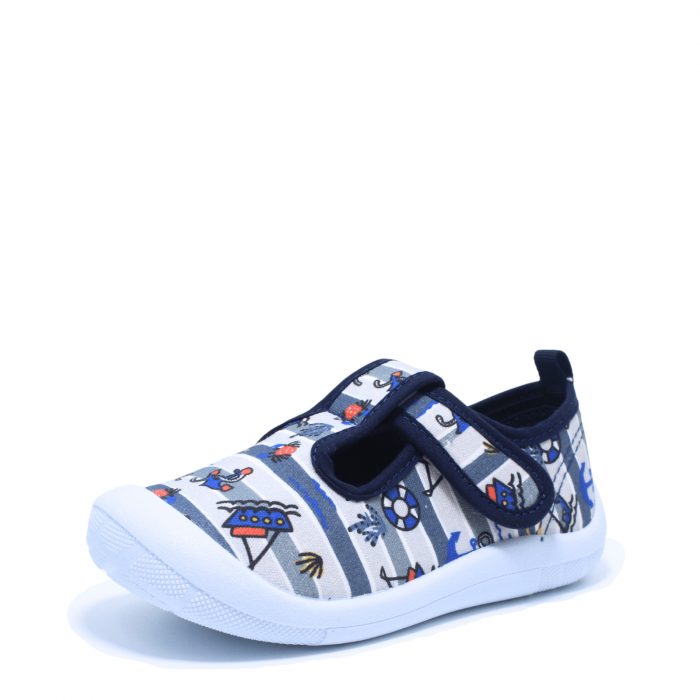 Papuci cu velcro baieti Happy Bee 943573, navy-gri , marimi 21-26 [3]