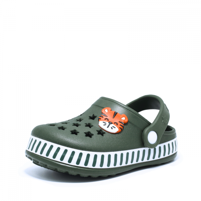 Saboti baieti tip crocs Cortina 932980, EVA, verde, marimi 25-30 [3]