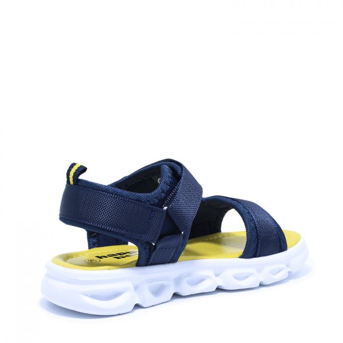 Sandale baieti cu luminite LED Happy Bee 977650, navy, 28-35 [5]