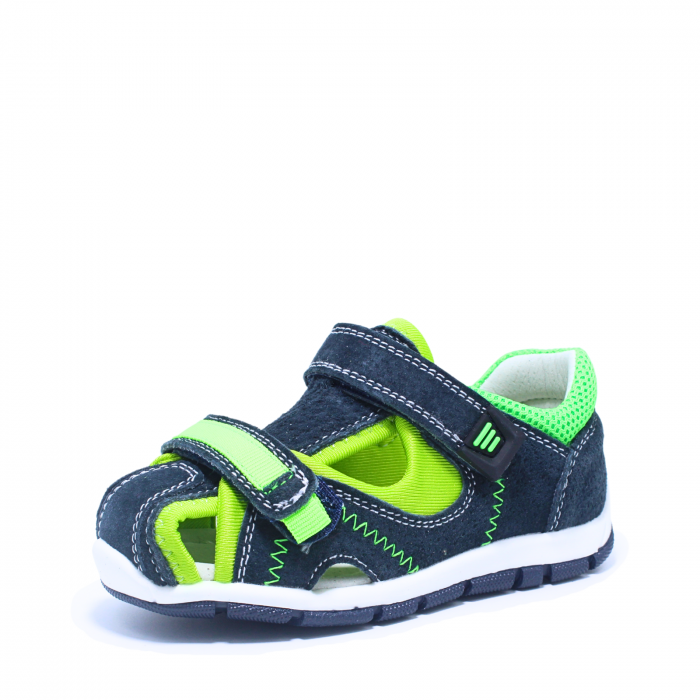 Sandale baieti din piele Happy Bee 944454, navy-verde, marimi 20-25 [3]