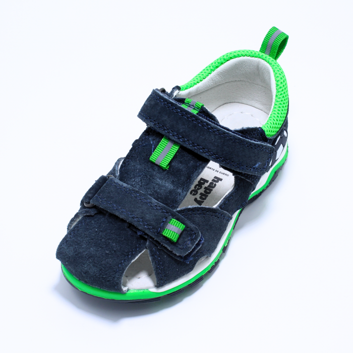 Sandale baieti din piele Happy Bee 944494, navy-verde, marimi 25-30 [5]