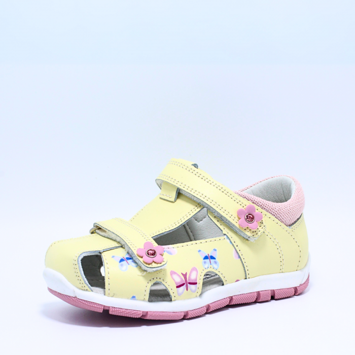 Sandale fete din piele Happy Bee 944954, galben, marimi 20-25 [3]