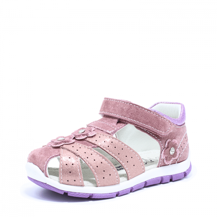 Sandale fete din piele Happy Bee 989274, roz-auriu, marimi 20-25 [3]
