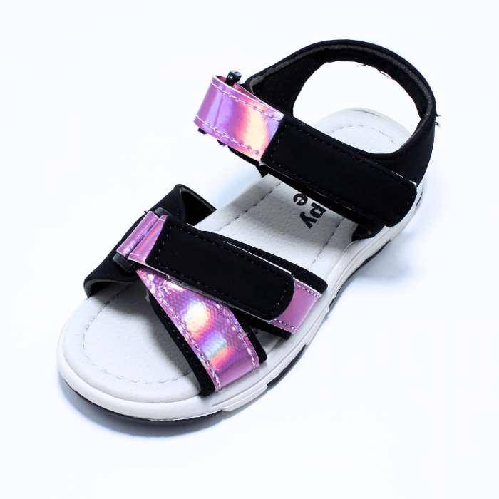 Sandale fete Happy Bee 867880, negru-liliac, marimi 28-35 [5]