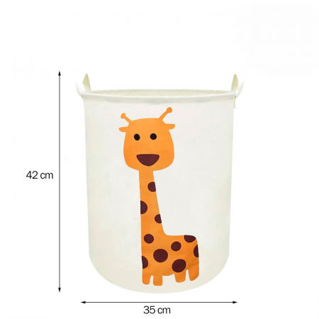 Cos pliabil depozitare, bumbac canvas impermeabil, WAYA, girafa, 43 litri [2]