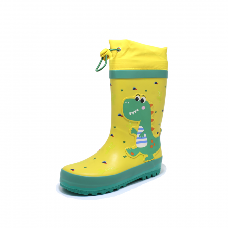 Cizme de ploaie pentru copii, Dino, galben-verde, 28-35 EU [2]