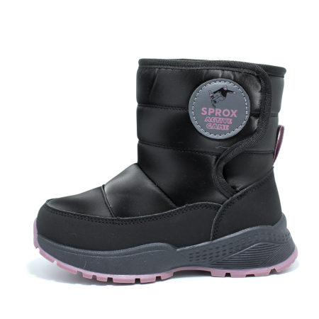 Ghete | Cizme - Cizme zapada fete, Happy Bee 0018290, negru-mov, marimi 27-32