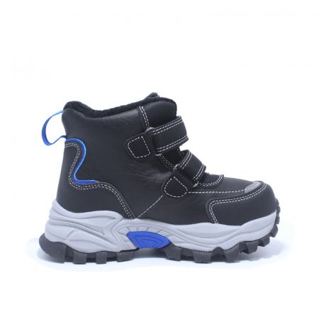 Ghete baieti Happy Bee 847000, piele ecologica, negru, marimi 28-35 [1]