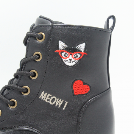 Ghete fete Happy Bee 850890, piele ecologica, negru, marimi 28-35 [5]