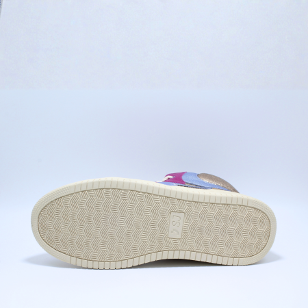 Ghete fete SJ 634991, Easy Fitting, natur-fucsia, piele ecologica, marimi 35-39 EU [6]