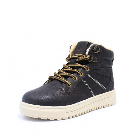 Ghete imblanite baieti SJ 599088, piele sintetica, maro inchis, marimi 28-34 [2]