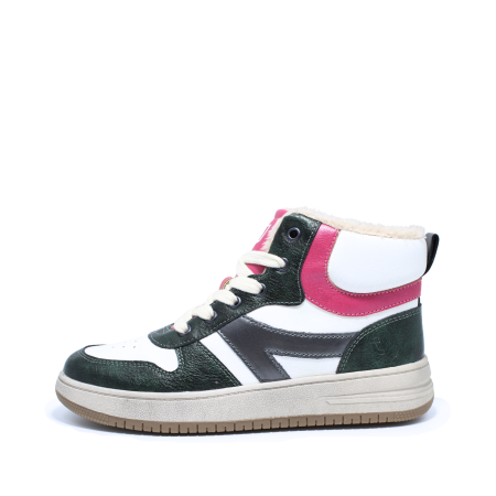 Marimi 36-41 - Ghete imblanite fete SJ 637848, Warm line, verde inchis, piele ecologica, marimi 35-39 EU