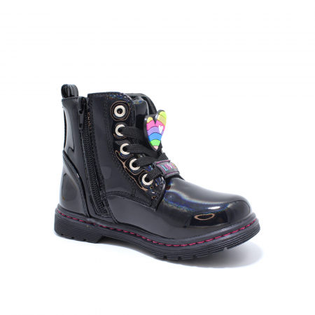 Ghete pentru fete, Happy Bee 184630, negru lucios, 22-27 EU [3]