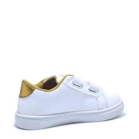 Pantofi albi fete D.T. New York 866700, inimioare aurii, marimi 25-30 [2]