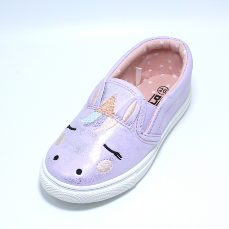 Pantofi fete model unicorn, D.T. New York 148890, lila/roz/argintiu, 22-27 | kiddiespride.ro [4]