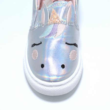Pantofi fete model unicorn, D.T. New York 148890, lila/roz/argintiu, 22-27 | kiddiespride.ro [3]