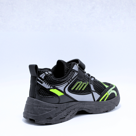 Pantofi sport Astonic Sport 0040240, negru-verde, marimi 31-36 EU [3]