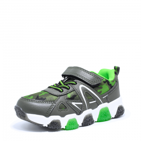 Pantofi sport cu luminite D.T. New York 966530, verde army, marimi 28-35 EU | kiddiespride.ro [3]