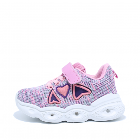 Toate produsele - Pantofi sport cu luminite Happy Bee 935810, textili, roz, marimi 25-30