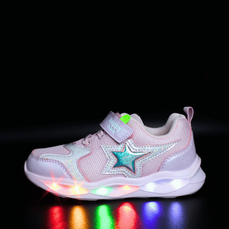 Pantofi sport cu luminite Happy Bee 974710, roz, marimi 28-35 EU | kiddiespride.ro [1]