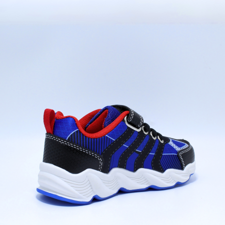 Pantofi sport cu luminite Sonic 001505, negru-albastru, marimi 25-33 EU [5]