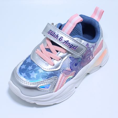 Pantofi sport cu luminite Stitch & Angel, 002825, argintiu-roz, marimi 24-32 EU [5]