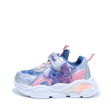 Toate produsele - Pantofi sport cu luminite Stitch & Angel, 002825, argintiu-roz, marimi 24-32 EU