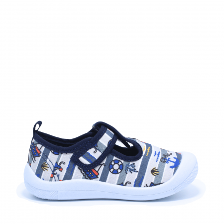 Papuci cu velcro baieti Happy Bee 943573, navy-gri , marimi 21-26 [1]