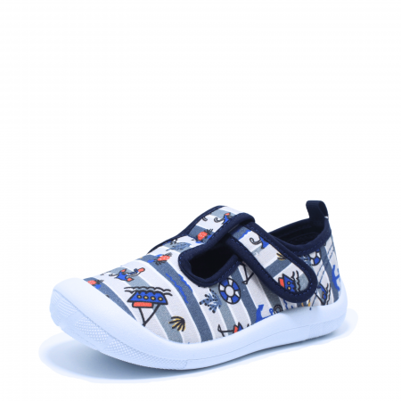 Papuci cu velcro baieti Happy Bee 943573, navy-gri , marimi 21-26 [2]