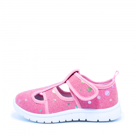 Papuci interior | Crocs - Papuci cu velcro fete Happy Bee 943273, roz , marimi 20-25