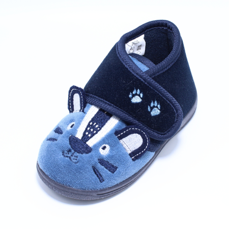 Papuci de interior baieti, Cortina 0011950 model soricel, navy, marimi 19-27 [4]