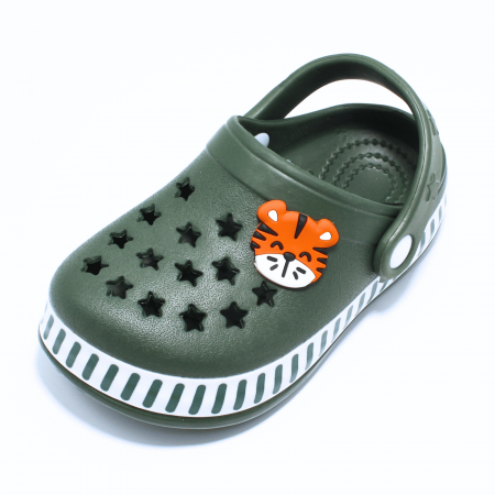 Saboti baieti tip crocs Cortina 932980, EVA, verde, marimi 25-30 [4]