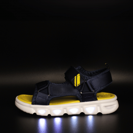 Sandale baieti cu luminite LED Happy Bee 977650, navy, 28-35 [1]