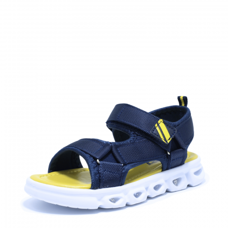 Sandale baieti cu luminite LED Happy Bee 977650, navy, 28-35 [3]