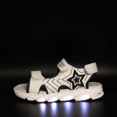 Sandale baieti cu luminite LED Happy Bee 981050, alb, marimi 31-36 [1]