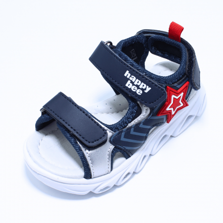 Sandale baieti cu luminite LED Happy Bee 981050, navy, marimi 25-30 [5]