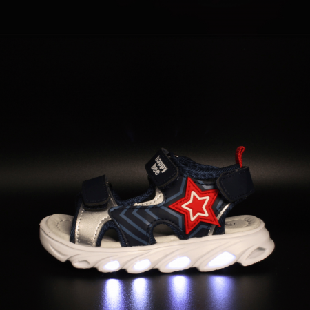 Sandale baieti cu luminite LED Happy Bee 981050, navy, marimi 31-36 [1]