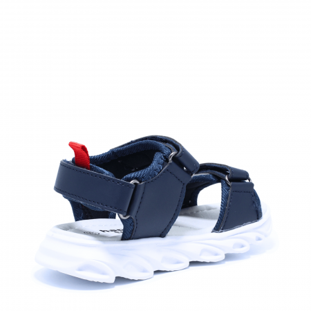 Sandale baieti cu luminite LED Happy Bee 981050, navy, marimi 31-36 [4]